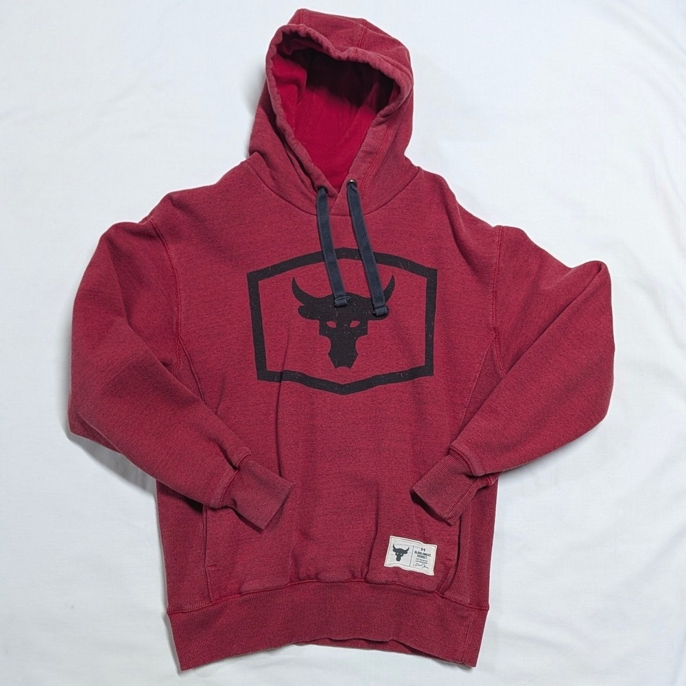 Under Armour Blood Sweat Respect Bull Hoodie Heathered Women Sweatshirt Small